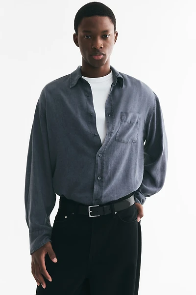 Relaxed-Fit Linen-Blend Shirt
