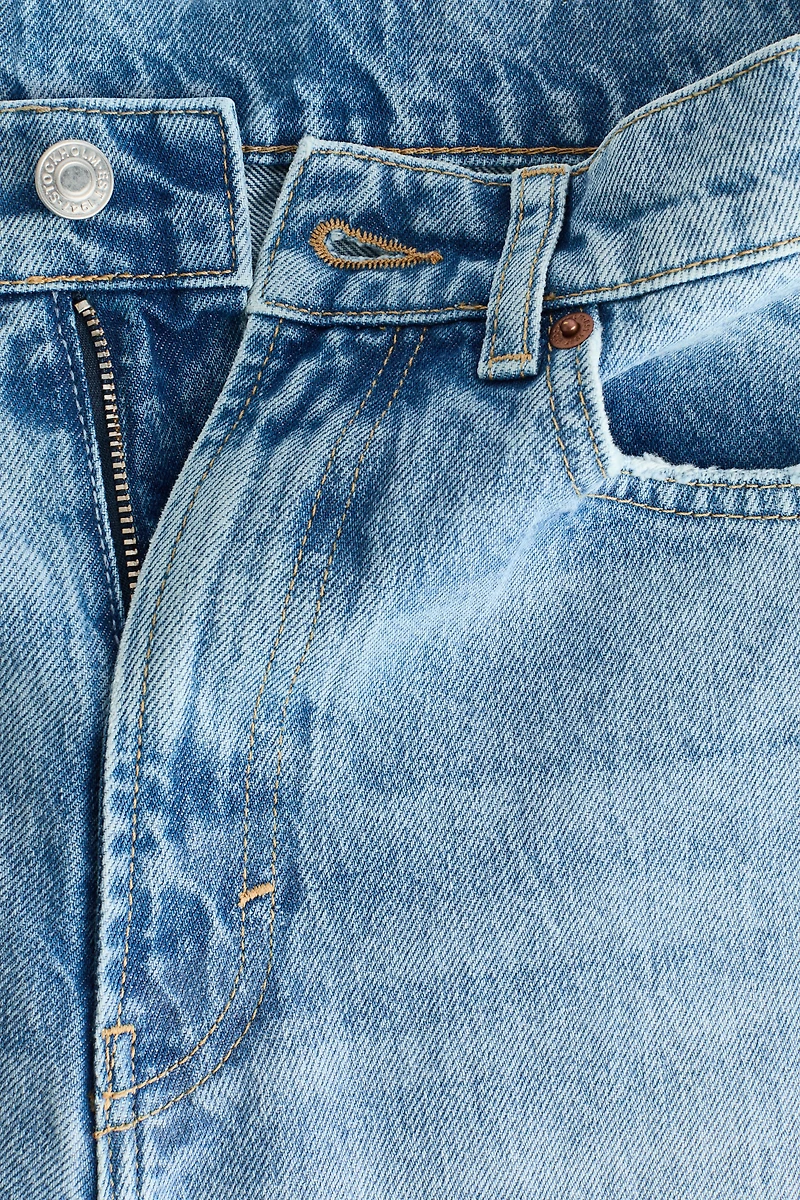 High-Waist Barrel-Leg Ankle Jeans