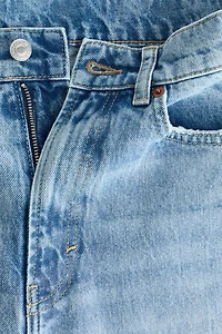 High-Waist Barrel-Leg Ankle Jeans