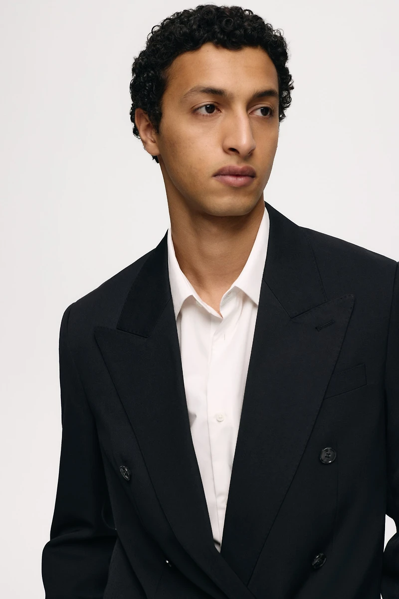 Relaxed-Fit Double-Breasted Jacket