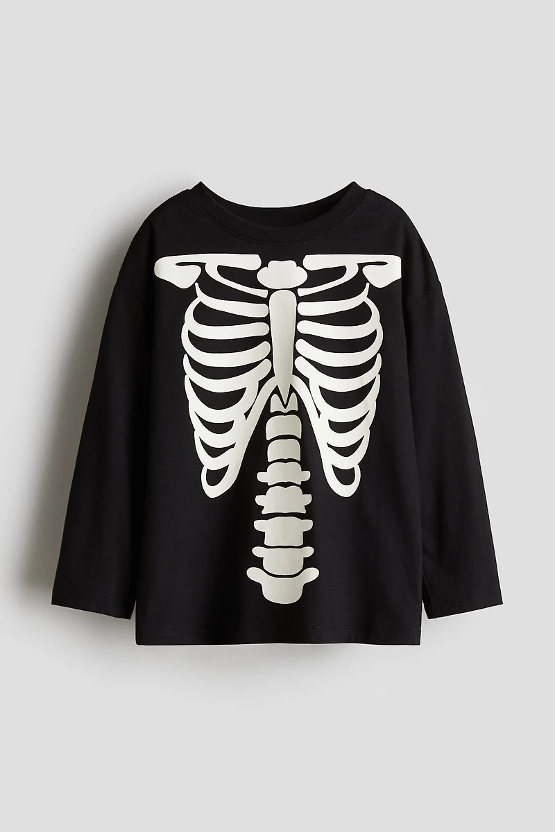 Cotton T-Shirt with Motif