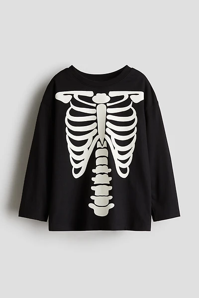 Cotton T-Shirt with Motif