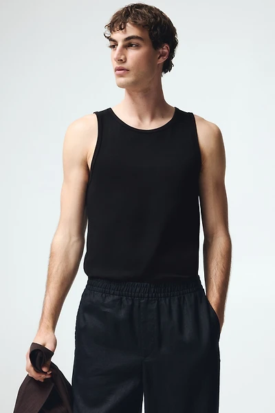 Slim-Fit Ribbed Tank Top