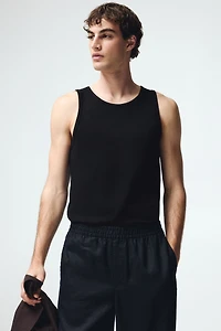 Slim-Fit Ribbed Tank Top