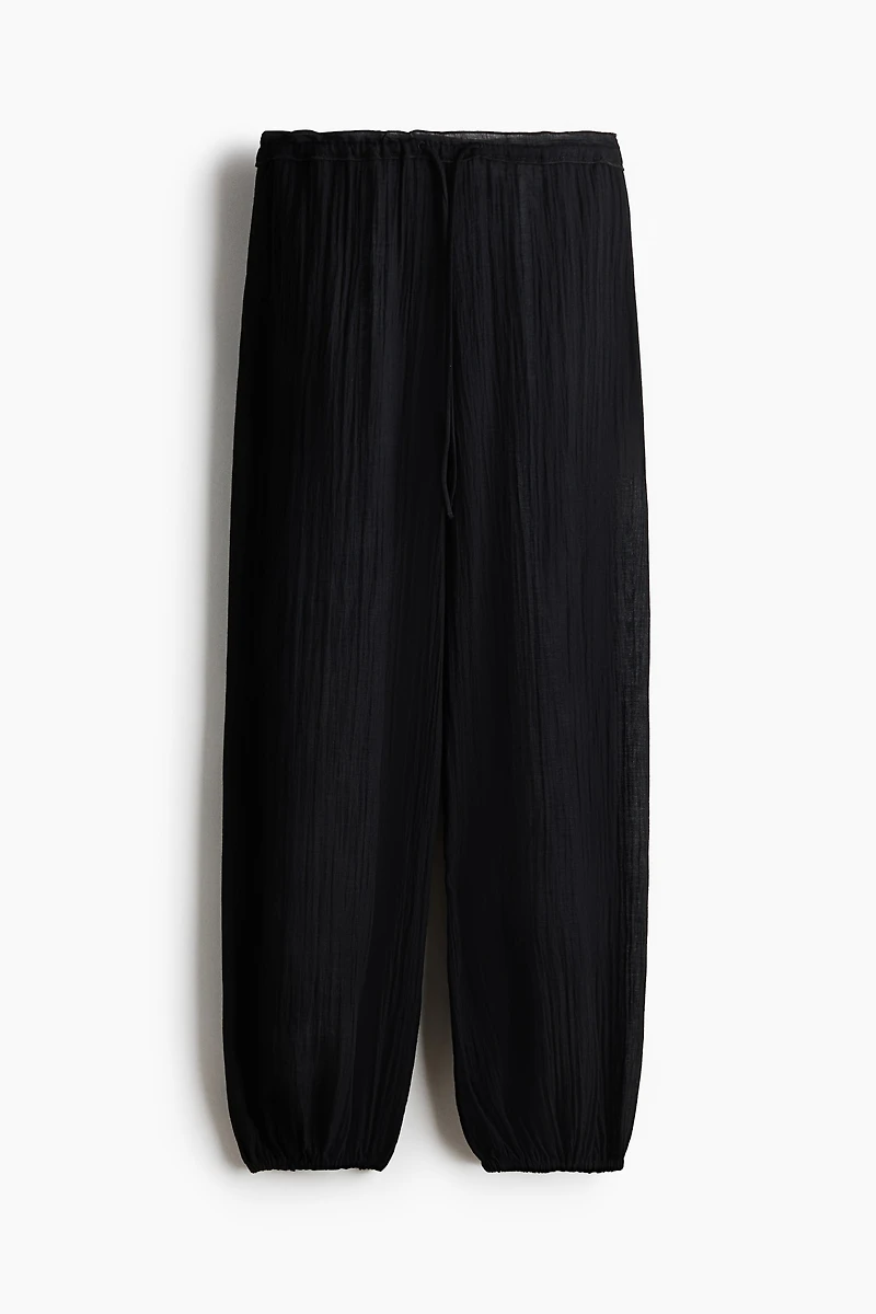 Balloon-Leg Pants with Drawstring
