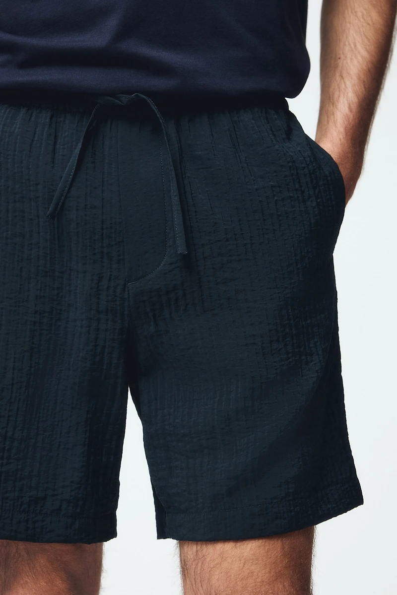 Relaxed-Fit Textured Shorts
