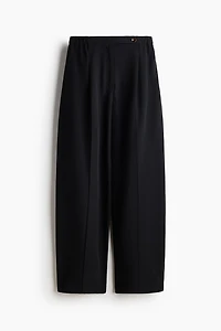 Creased Barrel-Leg Pants