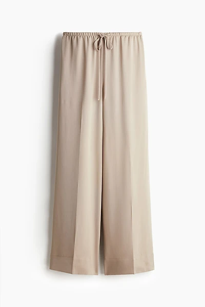 Wide-Leg Drawstring Pants