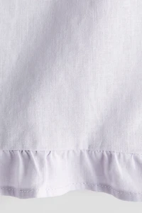 Linen-Blend Drawstring Pants