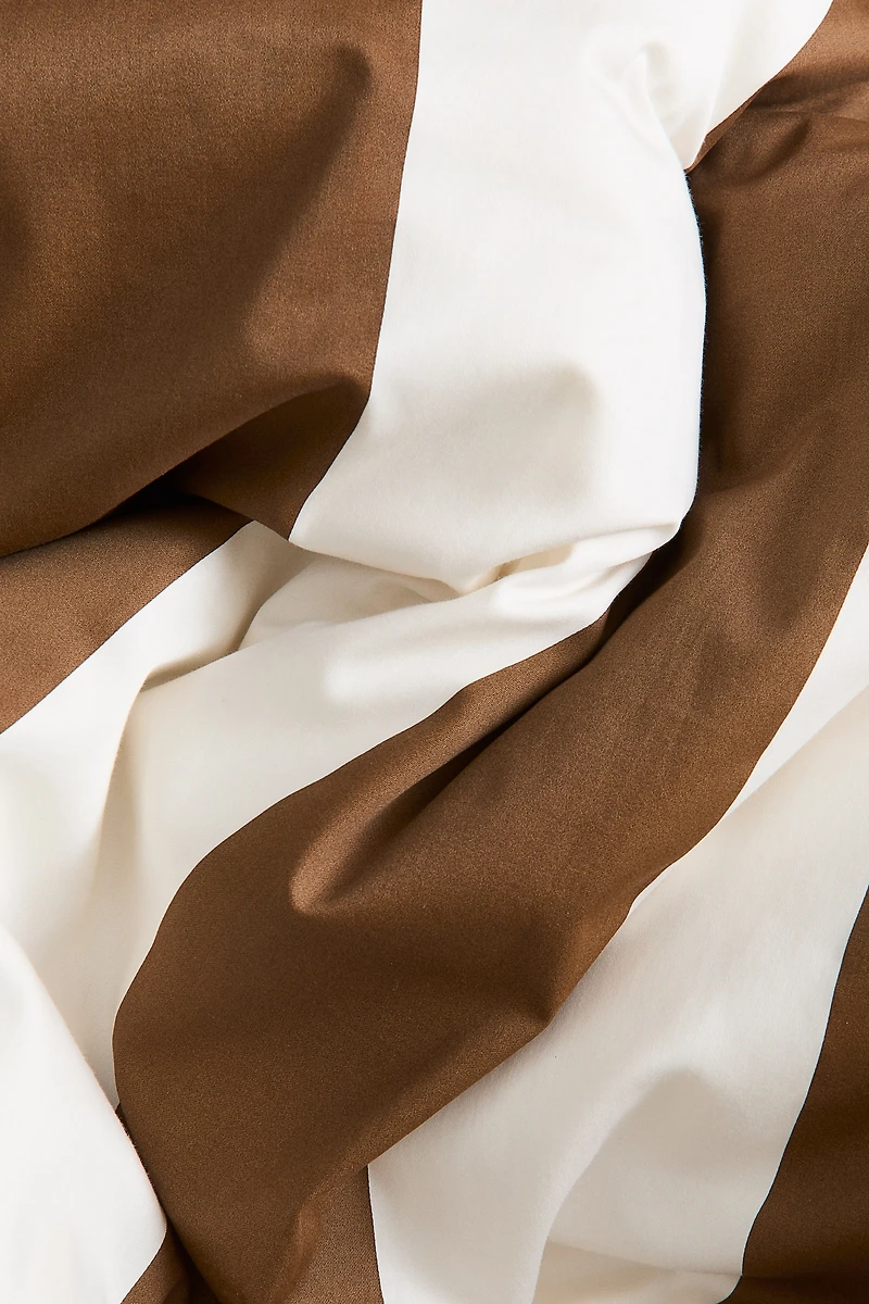 Housse de couette lit double en satinette coton