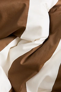 Housse de couette lit double en satinette coton