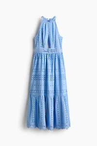 Eyelet-Embroidered Poplin Dress