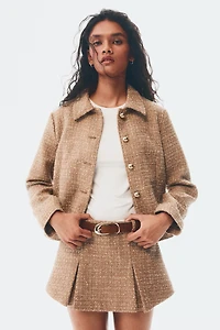 Mini jupe-short plissée