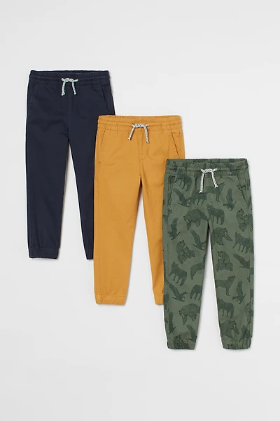 3-pack Twill Joggers