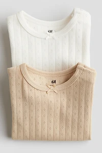 2-pack Pointelle Bodysuits