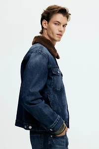 Veste de camionneur en denim avec col