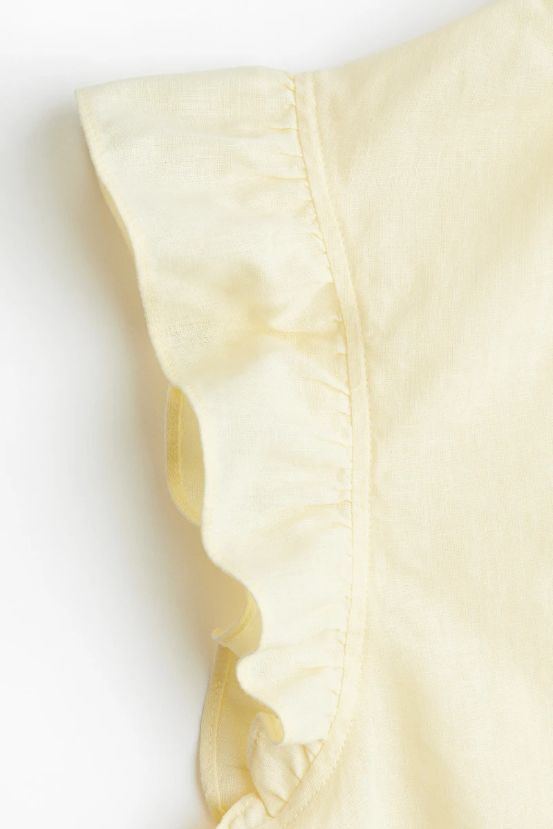 Linen-Blend Blouse