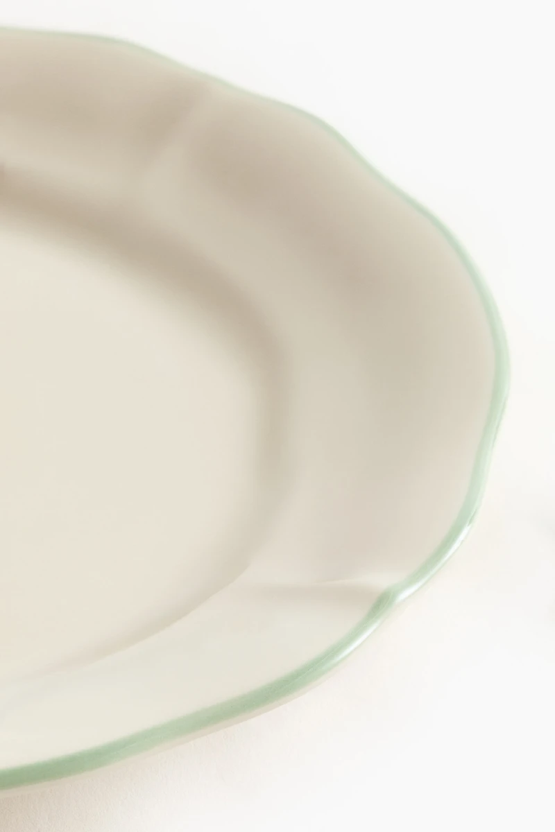 Hand-Painted Stoneware Appetizer Plate