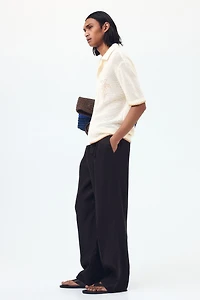 Relaxed-Fit Open-Knit Resort Shirt