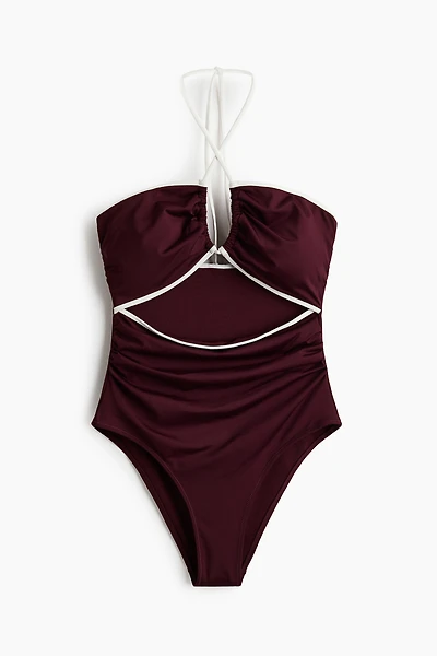 Padded-Cup Cutout Swimsuit