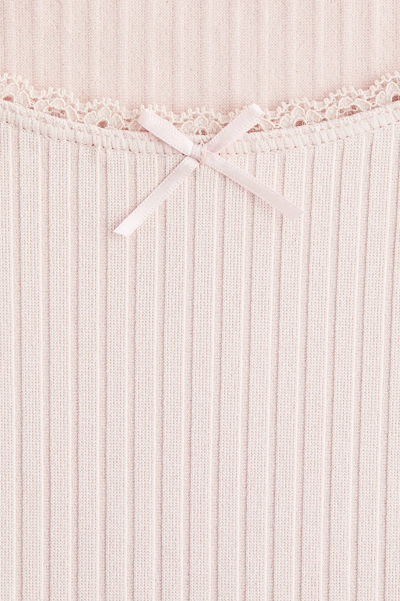 Haut en jersey côtelé