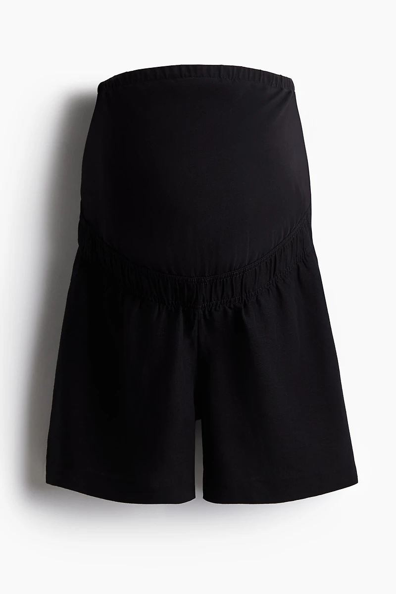 MAMA Linen-Blend Shorts