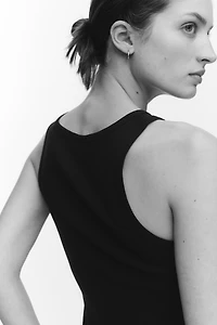 Ribbed Silk-Blend Tank Top