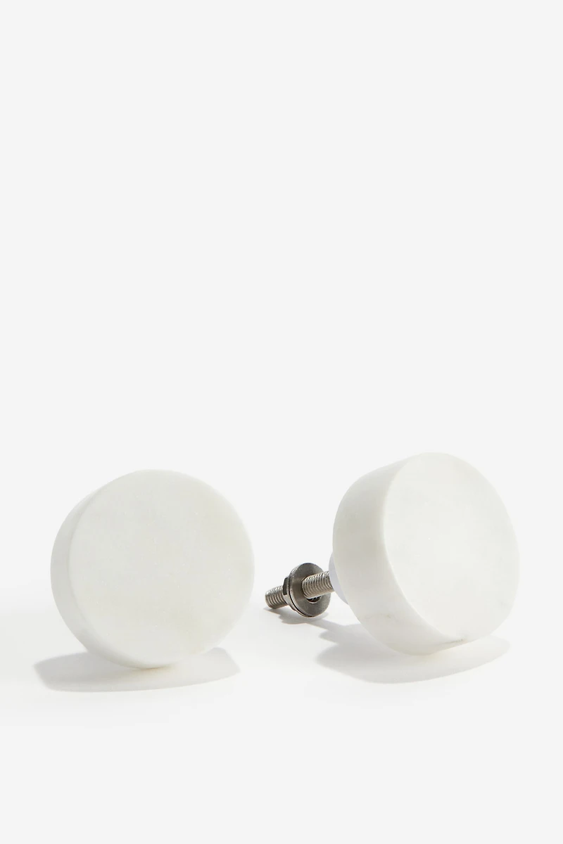 Lot de 2 boutons meuble en marbre