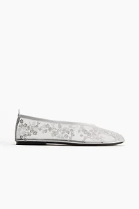 Embroidered Ballet Flats