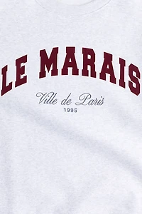Sweatshirt with Text Motif