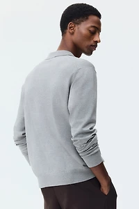 Regular-Fit Fine-Knit Polo Shirt