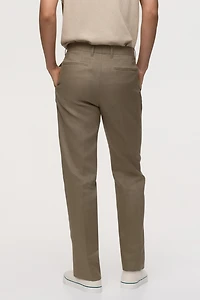 Slim-Fit Linen Suit Pants