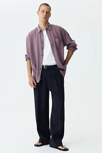Loose-Fit Wide-Leg Linen Pants