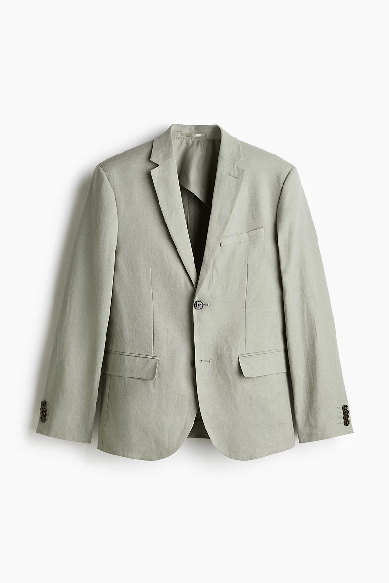 Slim-Fit Linen Jacket