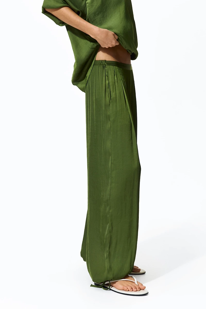 Drawstring-Detail Pull-On Pants