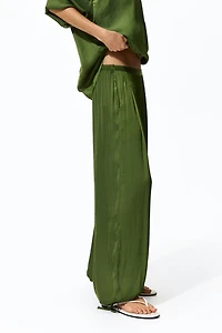 Drawstring-Detail Pull-On Pants