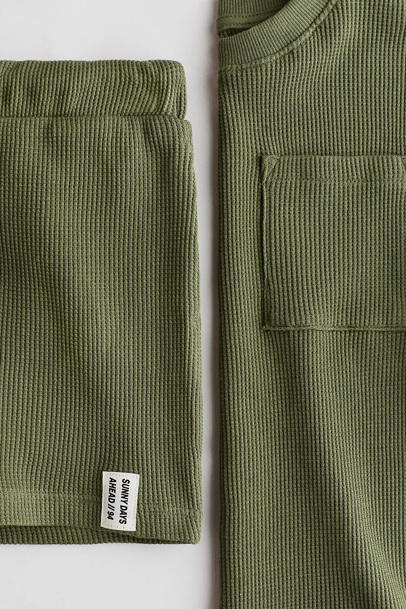 2-Piece Waffled Cotton Set