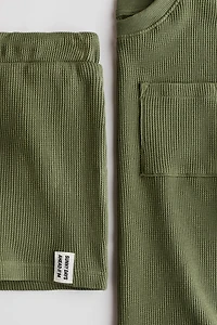 2-Piece Waffled Cotton Set