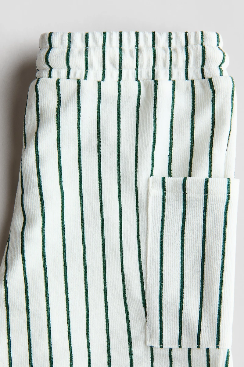 Textured jersey shorts