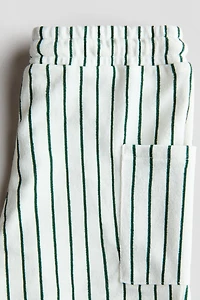 Textured jersey shorts