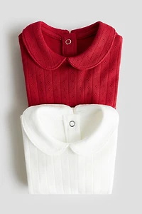 2-Pack Bodysuits with Collar