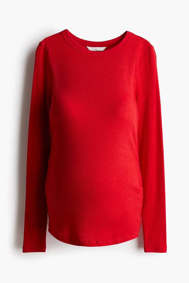 MAMA Ribbed Jersey Top