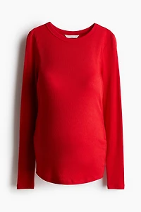 MAMA Ribbed Jersey Top
