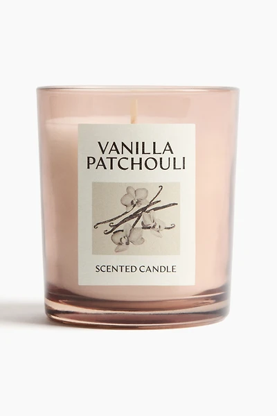 Bougie parfumée dans un pot en verre
