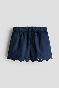 Shorts with Eyelet Embroidery