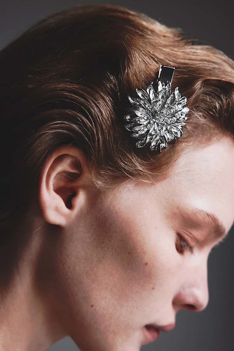 Lot de 2 barrettes fleurs