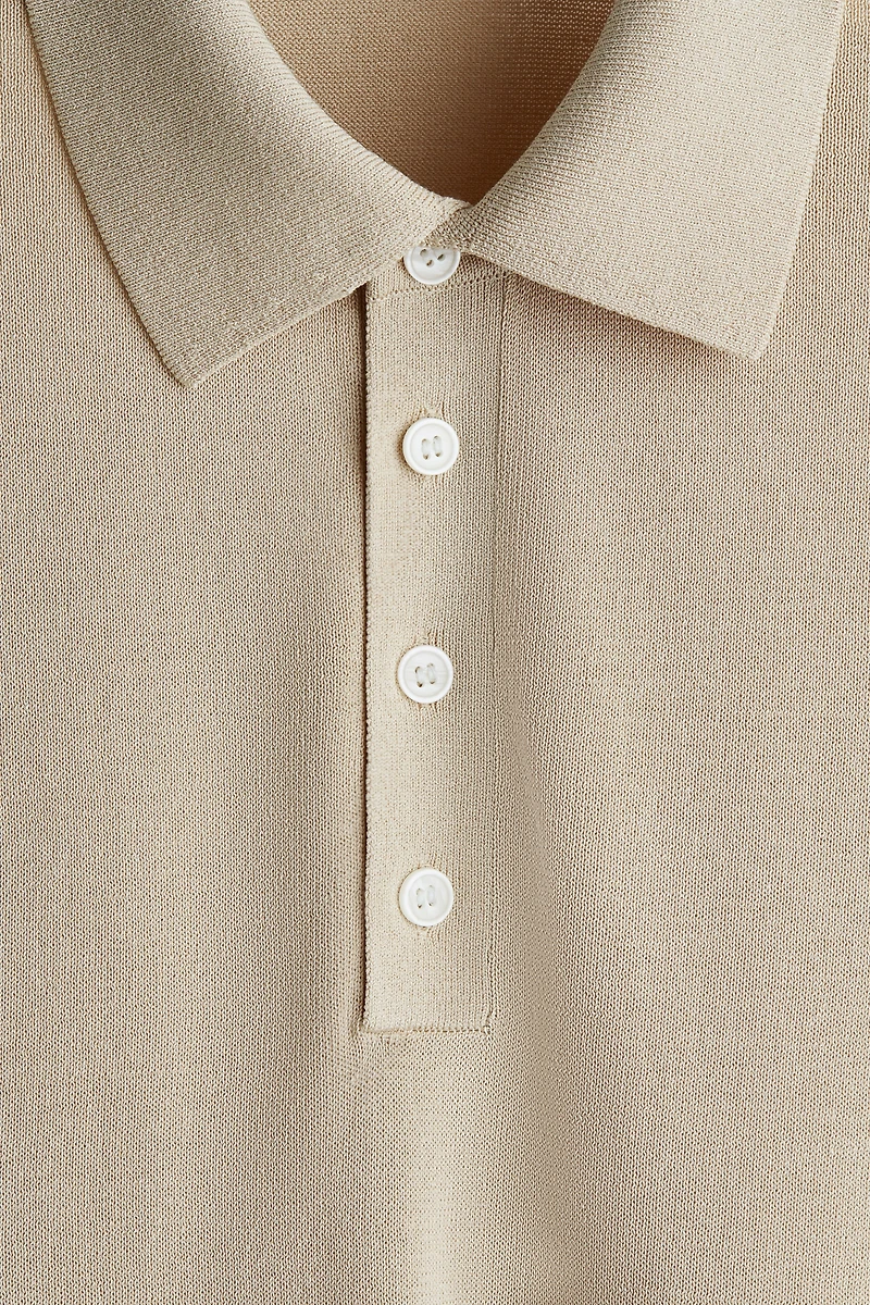 Regular-Fit Fine-Knit Polo Shirt