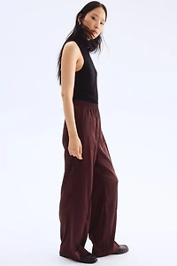 Wide Crease-Detail Pants