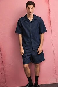 Regular-Fit Denim Resort Shirt