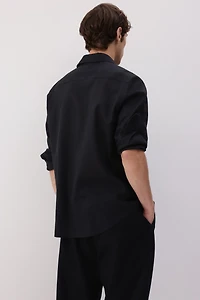 Regular-Fit Linen-Blend Shirt